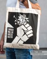 BAUMWOLLTASCHE "KRESSE HALTEN" / NATURAL – Bild 2