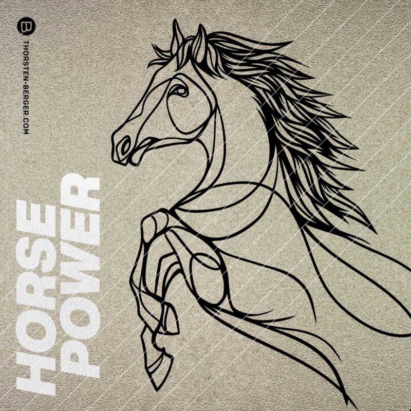 Plotterdatei "Horsepower" by Thorsten Berger Plotterdatei als digitale Vorlage für Schneideplotter
