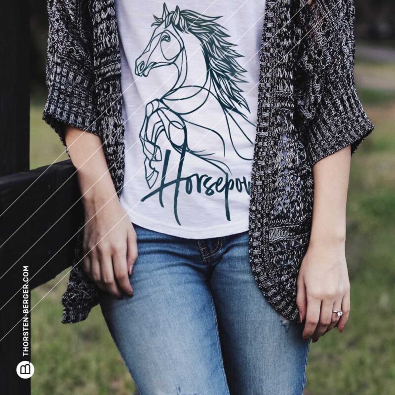 Plotterdatei "Horsepower" by Thorsten Berger Plotterdatei als digitale Vorlage für Schneideplotter