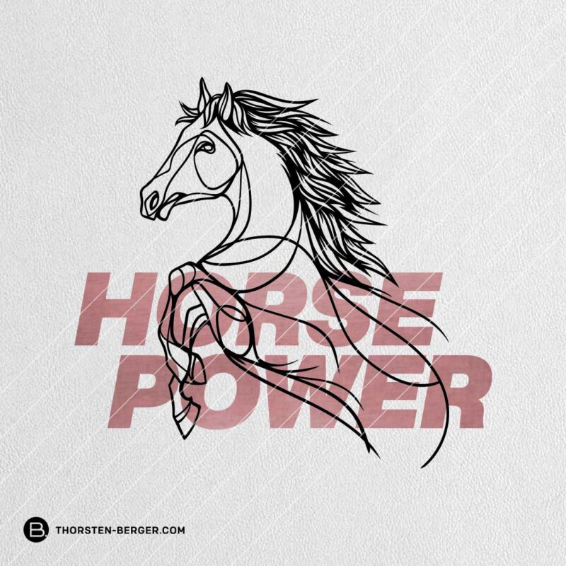 Plotterdatei "Horsepower" by Thorsten Berger Plotterdatei als digitale Vorlage für Schneideplotter