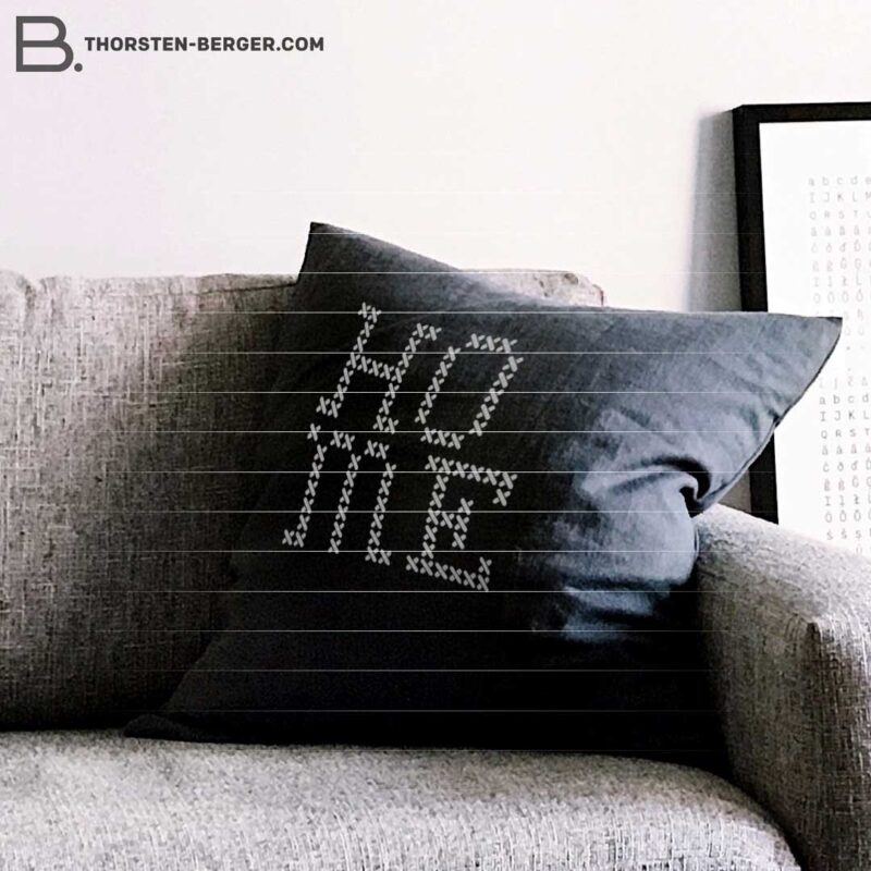 Plottermotiv "Kreuzstich Alphabet" by Thorsten Berger Plotterdatei als digitale Vorlage für Schneideplotter