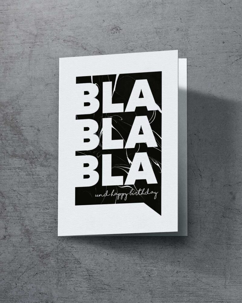 0001_Grußkarte_Plano_BlaBlaBla Grußkarte "BlaBlaBla" | 115x165mm inkl. DIN B6-Umschlag – Bild 1
