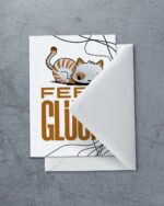 Grußkarte "Feel Glück Katze" | 115x165mm inkl. DIN B6-Umschlag – Bild 2
