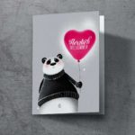 Grußkarte "Panda Love" | 115x165mm inkl. DIN B6-Umschlag