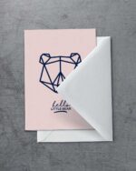 Grußkarte "Little Bear Rosé" | 115x165mm inkl. DIN B6-Umschlag – Bild 2