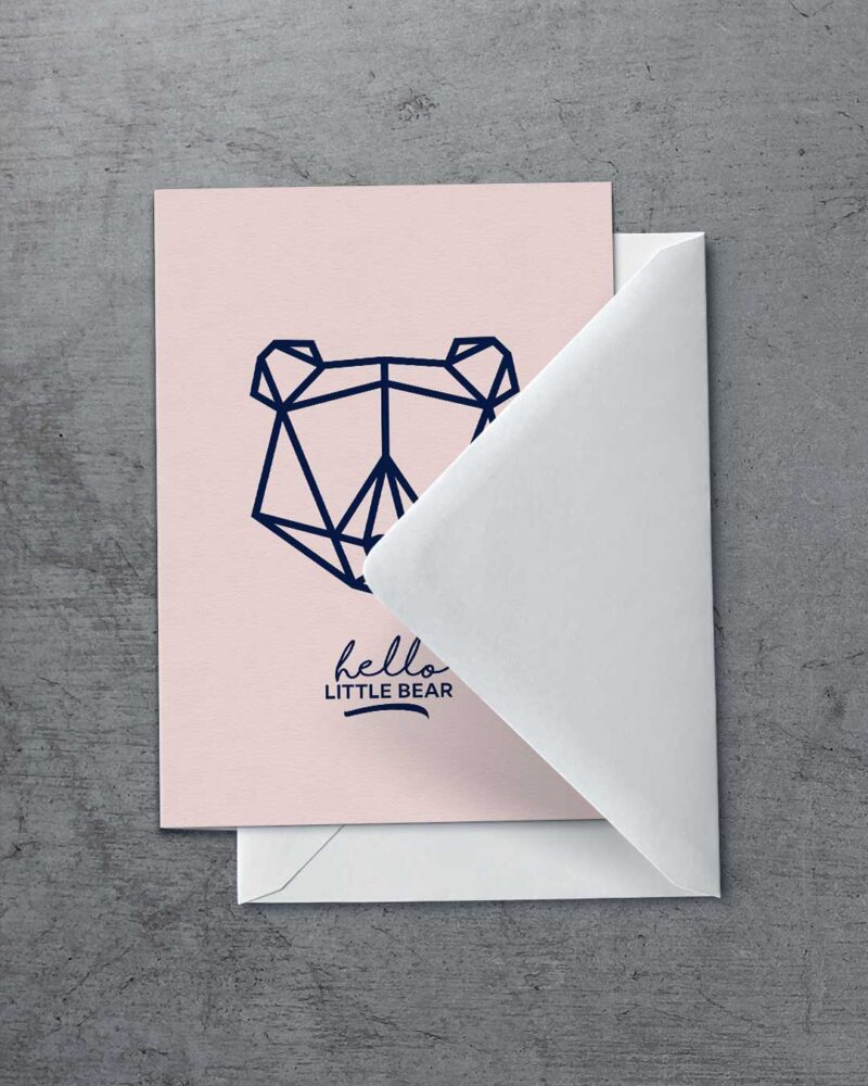 Grußkarte "Little Bear Rosé" | 115x165mm inkl. DIN B6-Umschlag – Bild 2
