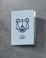 Grußkarte "Little Bear Blue" | 115x165mm inkl. DIN B6-Umschlag