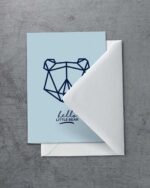 Grußkarte "Little Bear Blue" | 115x165mm inkl. DIN B6-Umschlag – Bild 2