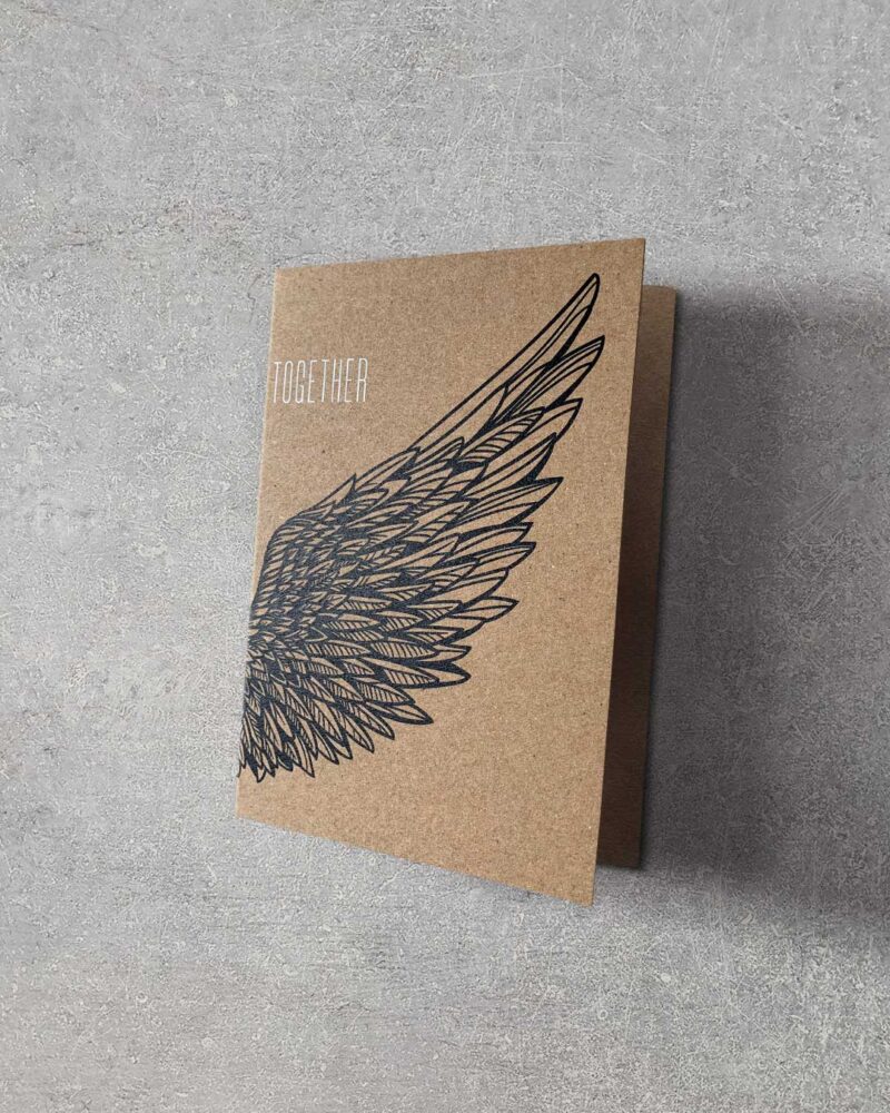 0015_Grußkarte_Kraftkarton_Umschlag_Together Grußkarte "Fly Together" | 115x165mm inkl. DIN B6-Umschlag – Bild 1