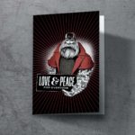 Grußkarte "Rocking Santa" | 115x165mm inkl. DIN B6-Umschlag