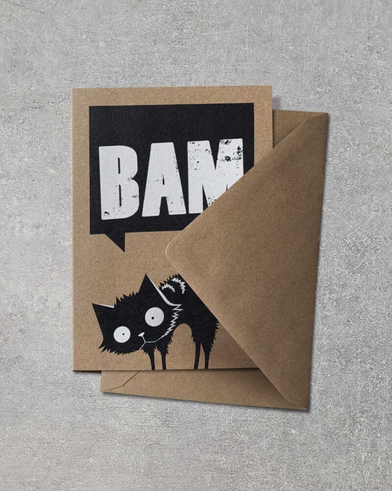 Grußkarte "BAM Cat" | 115x165mm inkl. DIN B6-Umschlag – Bild 2