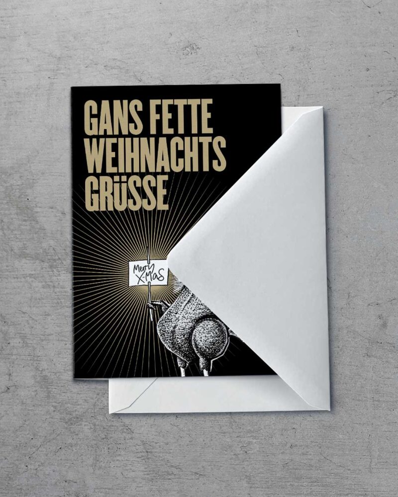 Grußkarte "Fette Grüße" | 115x165mm inkl. DIN B6-Umschlag – Bild 2