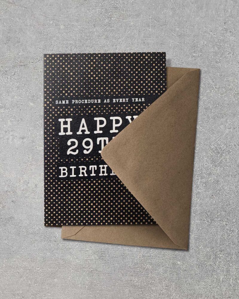 Grußkarte "29th" | 115x165mm inkl. DIN B6-Umschlag – Bild 2