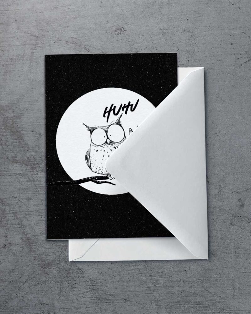 Grußkarte "Huhu" | 115x165mm inkl. DIN B6-Umschlag – Bild 2