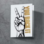 Grußkarte "You Rock It" | 115x165mm inkl. DIN B6-Umschlag