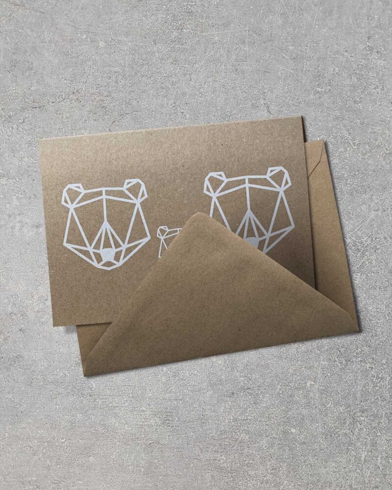 Grußkarte "Bärenfamilie" | 115x165mm inkl. DIN B6-Umschlag – Bild 2