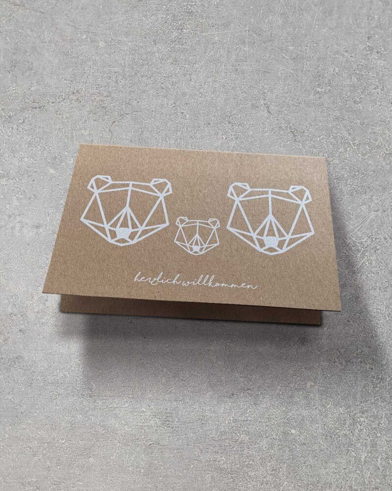 Grußkarte "Bärenfamilie" | 115x165mm inkl. DIN B6-Umschlag – Bild 1