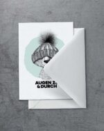 Grußkarte "Mützenbär" | 115x165mm inkl. DIN B6-Umschlag – Bild 2