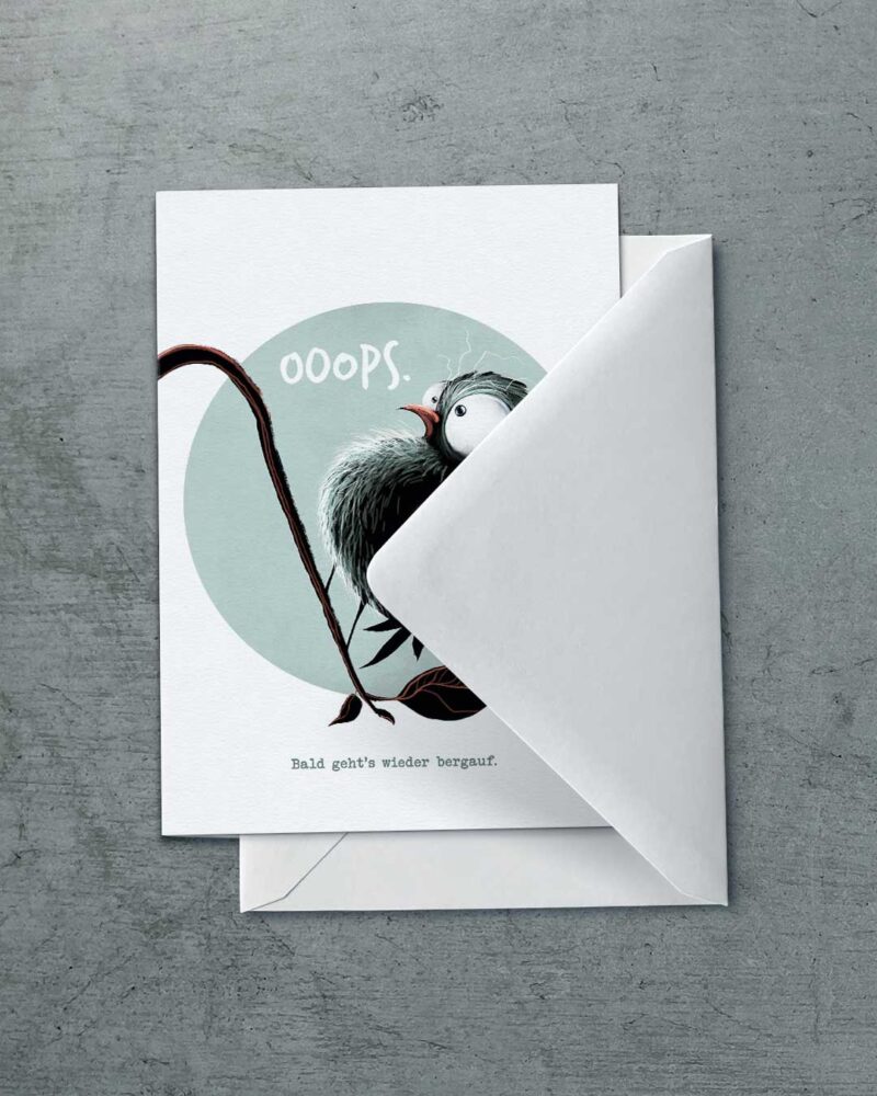 Grußkarte "Ooops" | 115x165mm inkl. DIN B6-Umschlag – Bild 2