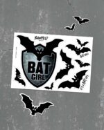 Stickerbogen "Bat Girl" | 7 Sticker auf DIN A6-Bogen