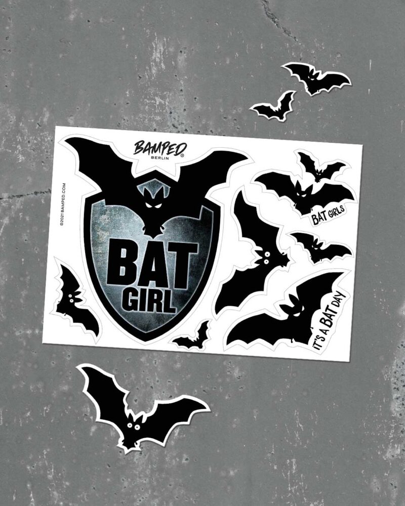BAMPED_Stickerbogen_Bat_Girl Stickerbogen "Bat Girl" | 7 Sticker auf DIN A6-Bogen – Bild 1
