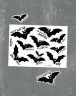 Stickerbogen "Bats" | 9 Sticker auf DIN A6-Bogen