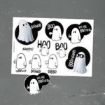 Stickerbogen "Boo Hoo" | 9 Sticker auf DIN A6-Bogen