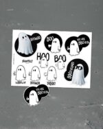 Stickerbogen "Boo Hoo" | 9 Sticker auf DIN A6-Bogen