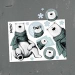 Stickerbogen "Eisbär Neo" | 10 Sticker auf DIN A6-Bogen