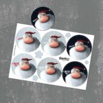 Stickerbogen "Santa HoHoHo" | 10 Sticker auf DIN A6-Bogen