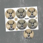 Stickerbogen "Oh My Deer" | 10 Sticker auf DIN A6-Bogen