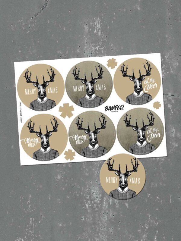 Stickerbogen "Oh My Deer" | 10 Sticker auf DIN A6-Bogen