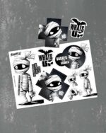 Stickerbogen "Mummy Junior" | 8 Sticker auf DIN A6-Bogen