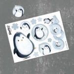 Stickerbogen "Little Pinguini" | 10 Sticker auf DIN A6-Bogen