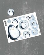Stickerbogen "Little Pinguini" | 10 Sticker auf DIN A6-Bogen