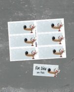 Stickerbogen "Santa Rudi" | 6 Sticker auf DIN A6-Bogen
