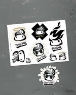 Stickerbogen "Shit Happens" | 8 Sticker auf DIN A6-Bogen