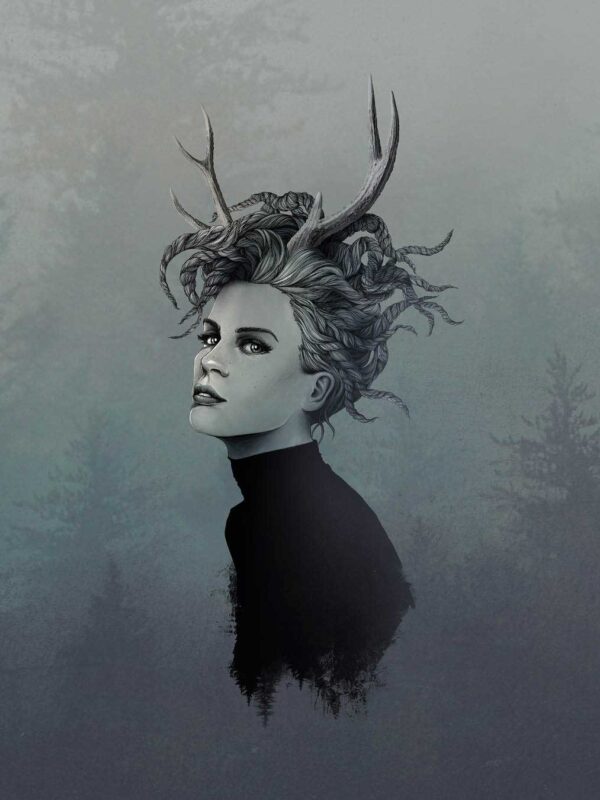 Panel Mystic Woods | Lady | Jersey Baumwolle | Smaragd