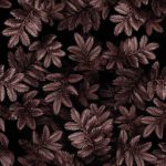 Allover Dark Leaves | Viskose | Rosé- & Rottöne