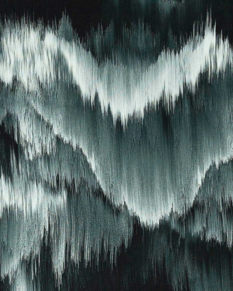 Allover Dripstones | Viskose | Smaragd – Bild 5