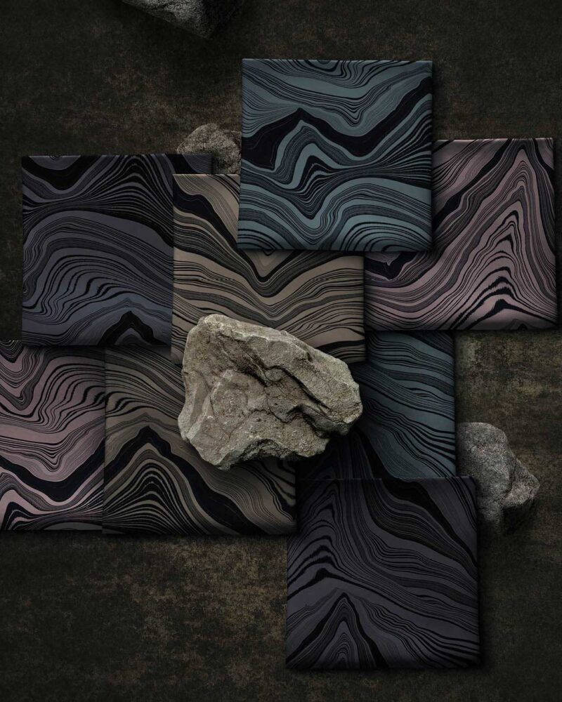 Allover Stone Layers | Modal French Terry | Schlamm – Bild 7