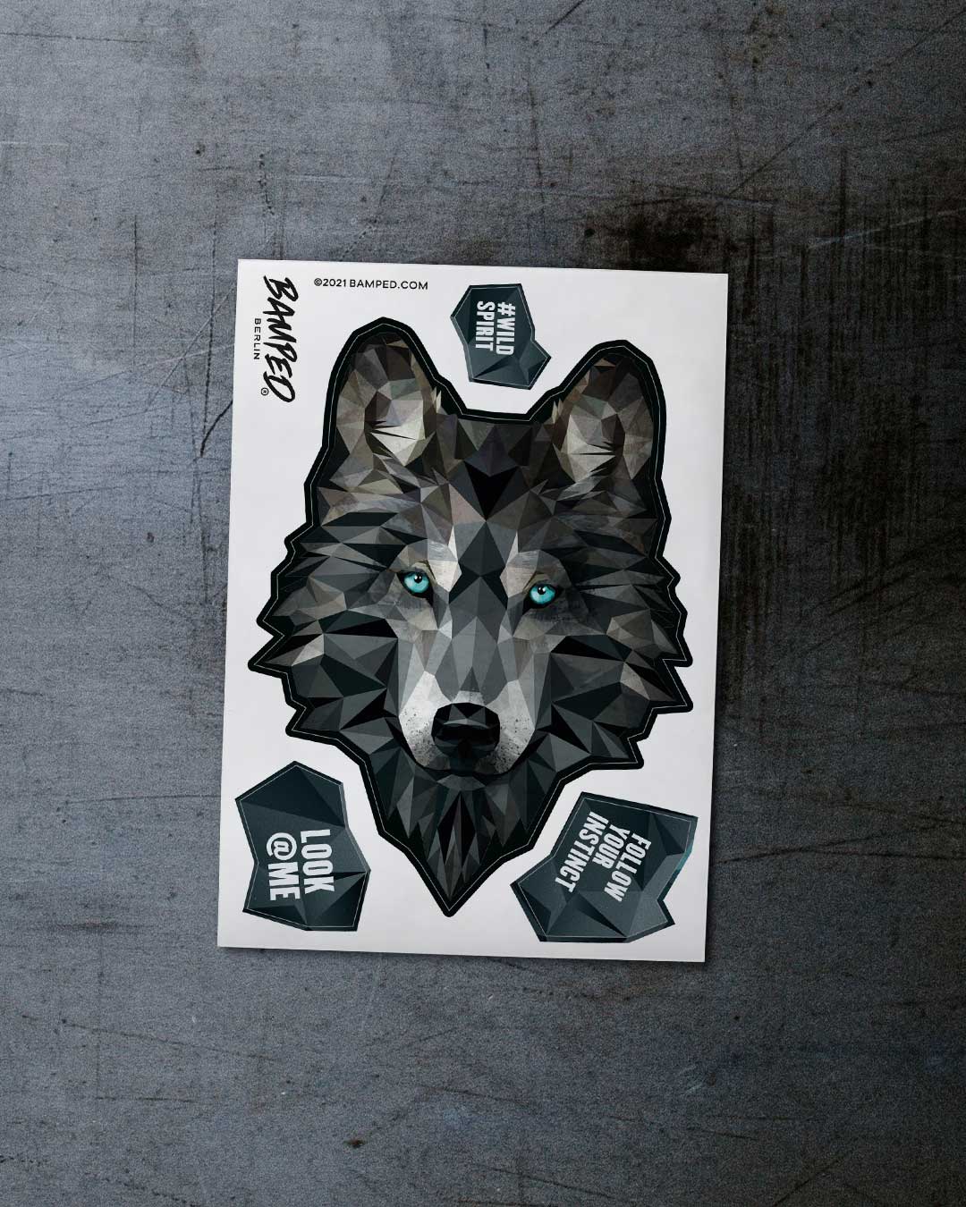 Magnetsticker Wolf's Spirit, 4 Magnete auf DIN A6-Bogen