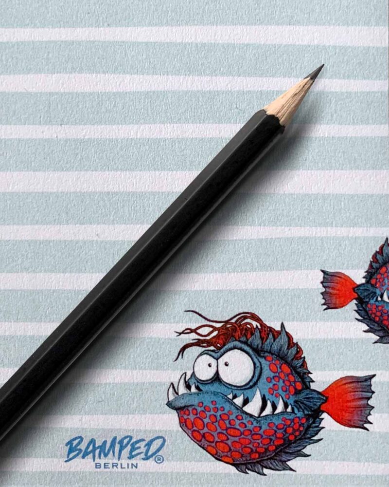 Notizblock "Franjo El Piranho" | DIN B7 88 x 125 mm | 25 Blatt – Bild 2