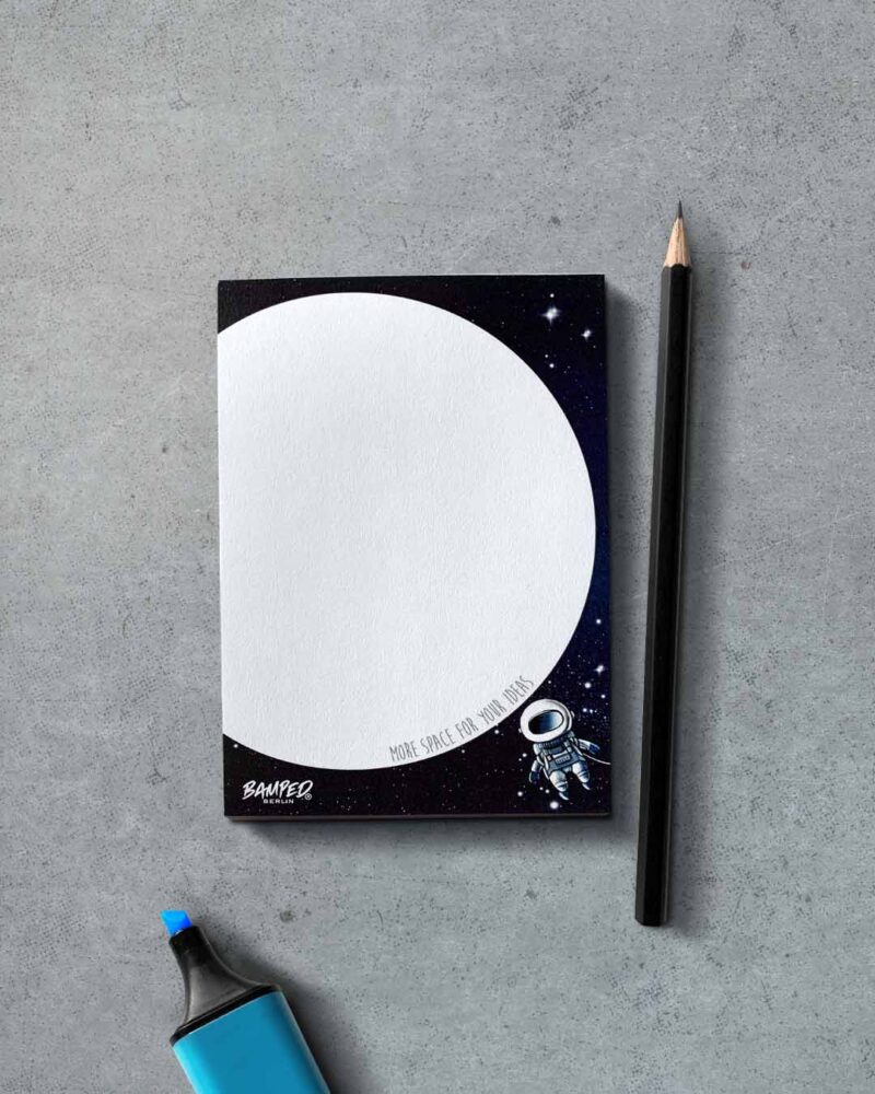 Notizblock_DIN_B7_Moonwalker Notizblock "Moonwalker" | DIN B7 88 x 125 mm | 25 Blatt – Bild 1