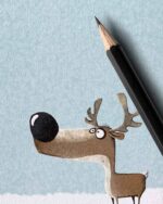 Notizblock "Rentier Rudi" | DIN B7 88 x 125 mm | 25 Blatt – Bild 2