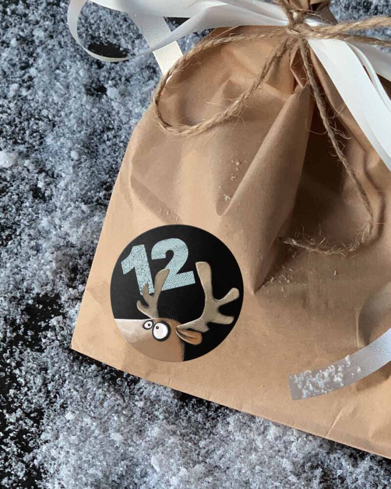 24 Adventskalendersticker "Rentier Rudi" | je 6 Sticker auf 4 DIN A6-Bögen – Bild 6