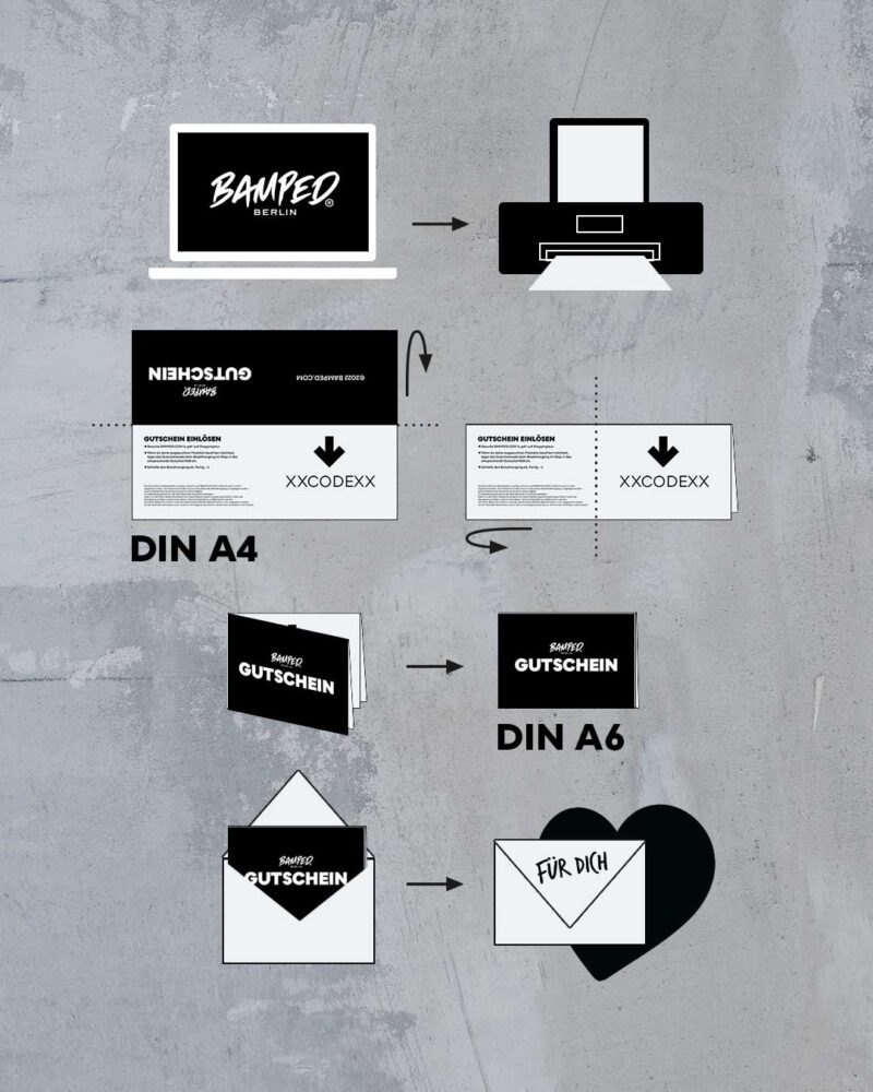 BAMPED_Gutschein_Faltanleitung BAMPED® Geschenkgutschein by Thorsten Berger