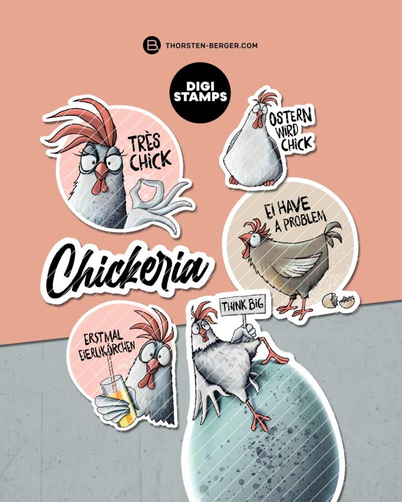 BAMPED® Digistamps Chickeria by Thorsten Berger