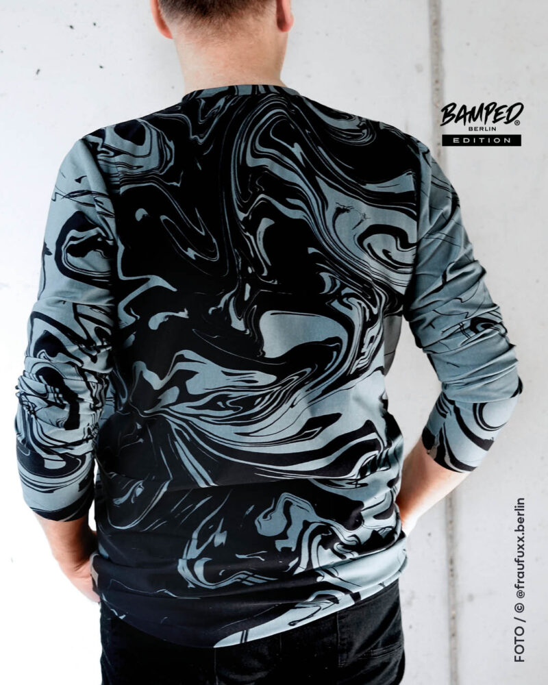 BIO-Jersey "Flurry" | Black Dark Moss – Bild 6