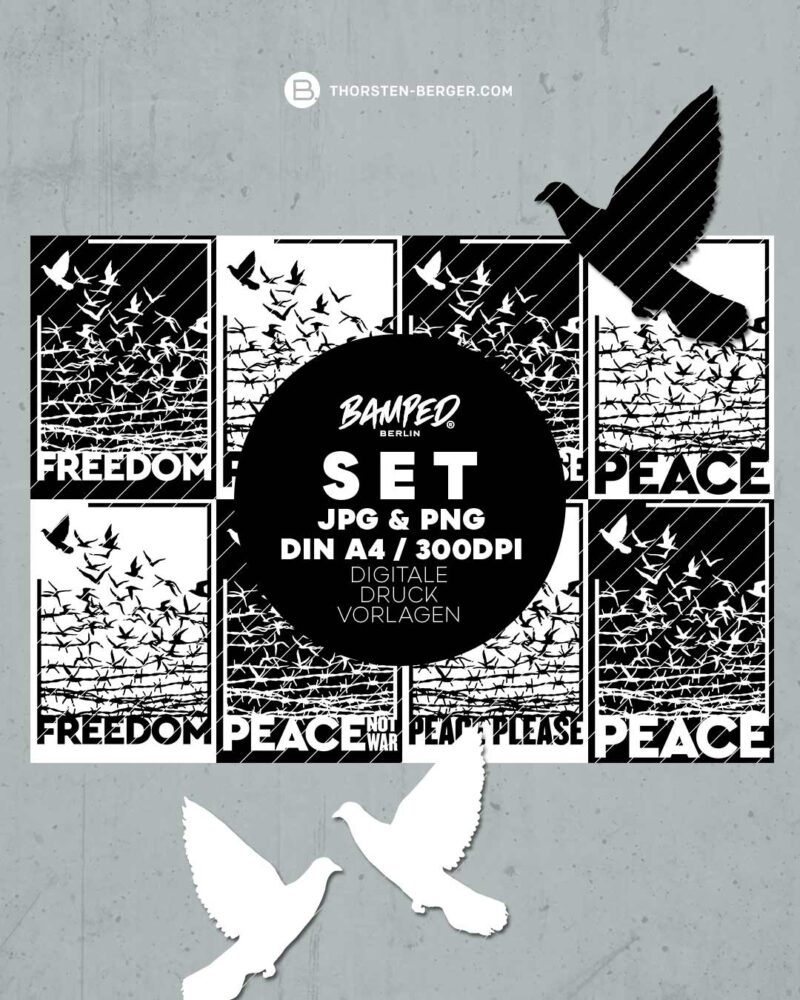 BAMPED_PEACE_Printvorlagen_Thorsten_Berger_1 Plotterdatei PEACE by Thorsten Berger